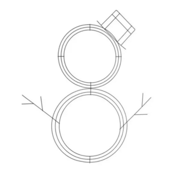 1 Pack Snowman Wire Wreath Form DIY Christmas Decoration Base Mesh Burlap Ribbon Tulle Holiday Craft Frame Home
