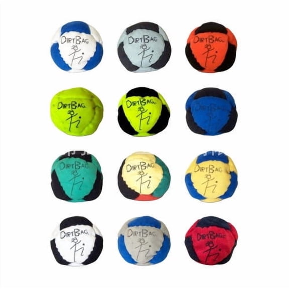 1 Pack Soccer Dirtbag Hacky Footbag Sacks, Soft Vibrant Design, Random Colors, Indoor Outdoor Juggling Balls for Training & Party Favors