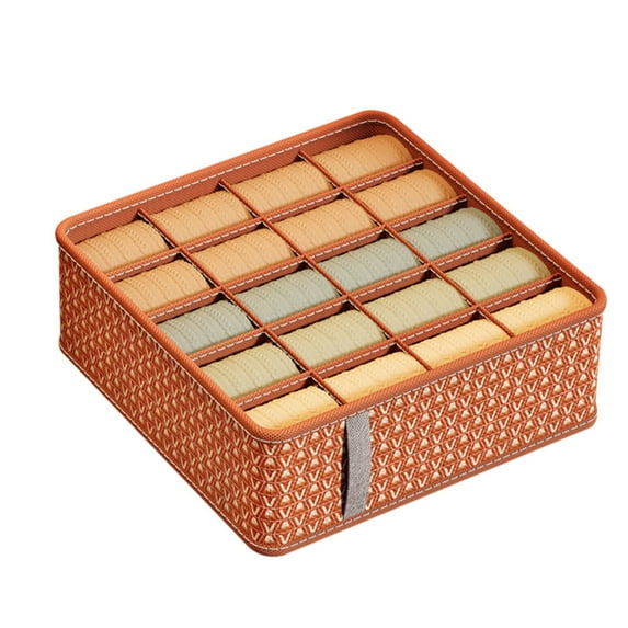 1 Pack Sock Underwear Drawer Organizer Dividers, 20Cell Fabric Foldable Cabinet Closet Organizers and Storage Boxes for Storing Socks, Panties, Ties(Red)