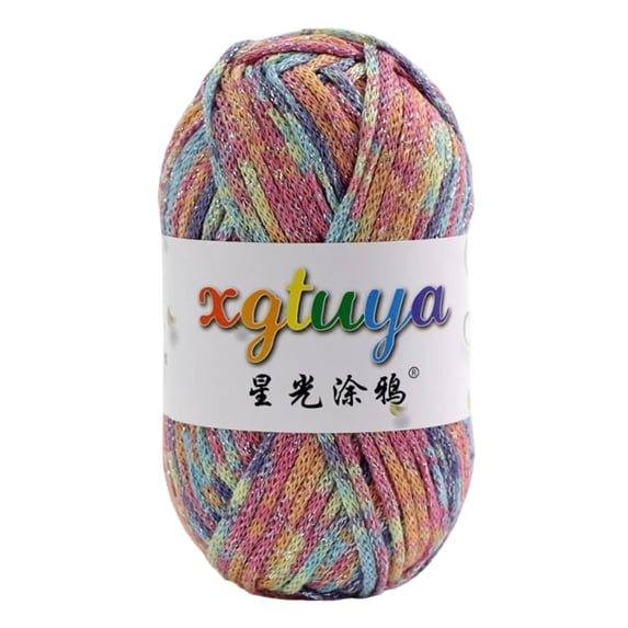 1-Pack Soft Rainbow Gradient Hand-Knitting Yarn, Colorful Fancy Crochet Yarn With Smooth Texture For Diy Craft Projects, Scarves, Hats, Blankets And Handmade Gifts For Family,