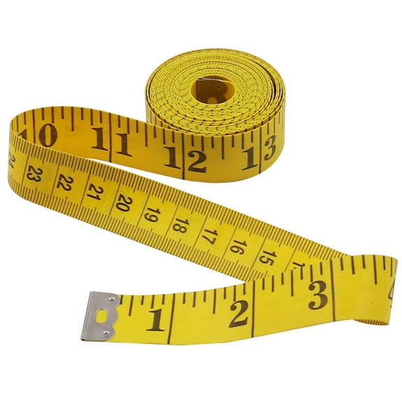 1 Pack Soft Tape Measure Double Scale 120-inch/300cm, Fabric Craft Tape Measure & Medical Body Measurement, Sewing Flexible Vinyl Ruler & Measuring Tape for Body Weight Loss (Yellow*1)