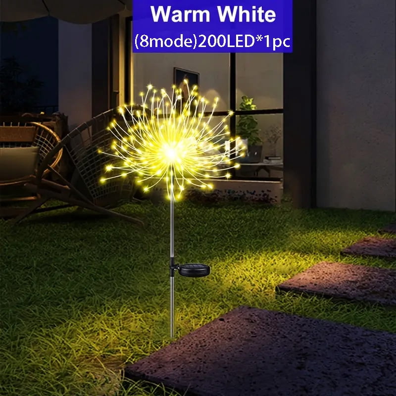 1‑Pack Solar Fireworks Starburst Fairy Lights,8 Lighting Modes ...