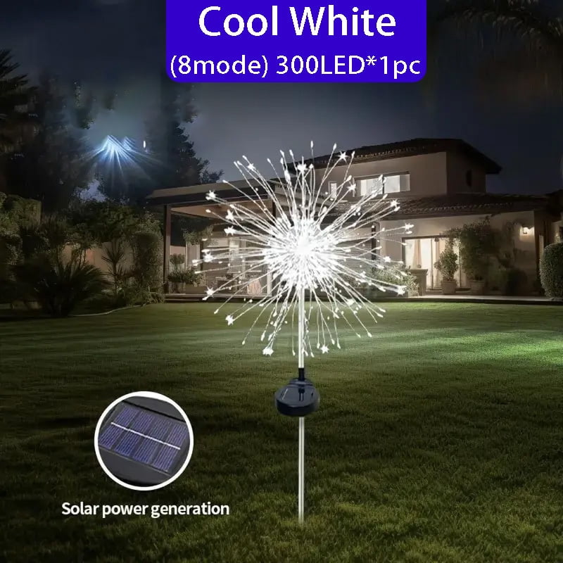 1‑Pack Solar Fireworks Starburst Fairy Lights,8 Lighting Modes ...