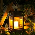 thumbnail image 1 of 1 Pack Solar Hanging Lantern Outdoor,Waterproof Solar Lights with LED Flickering Flameless Candle Warm White for Garden,Patio , Lawn, Deck , Umbrella, Tent, Tree,Yard,Driveway, 1 of 10
