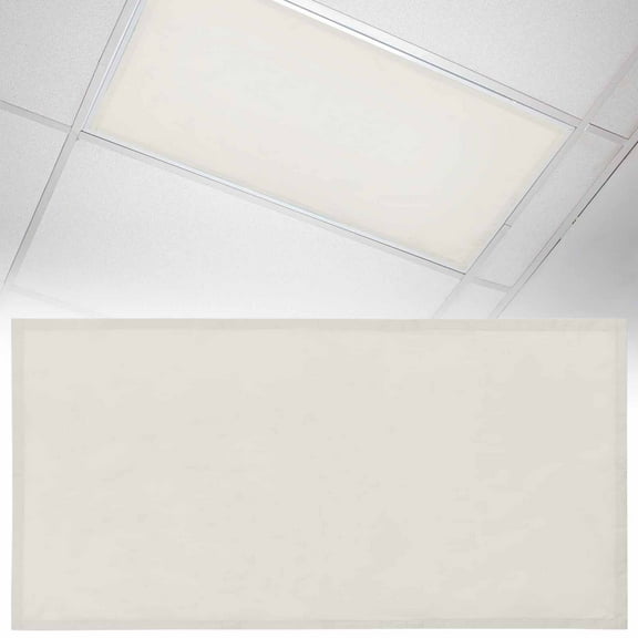 1 Pack Solid Color Fluorescent Light Covers for Ceiling Lights Beige Magnetic Ceiling Light Covers Overhead Light Filters for Office Classroom Home