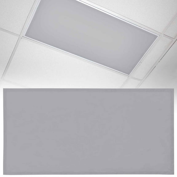 1 Pack Solid Color Fluorescent Light Covers for Ceiling Lights Gray Magnetic Ceiling Light Covers Overhead Light Filters for Office Classroom Home