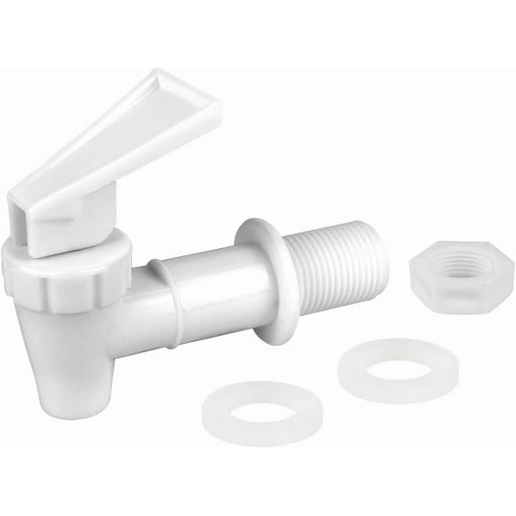 1 Pack Spigot for Beverage Dispenser, Water Jug Spout, Replacement Cooler Faucet, Water Dispenser Replacement Parts (1, White)
