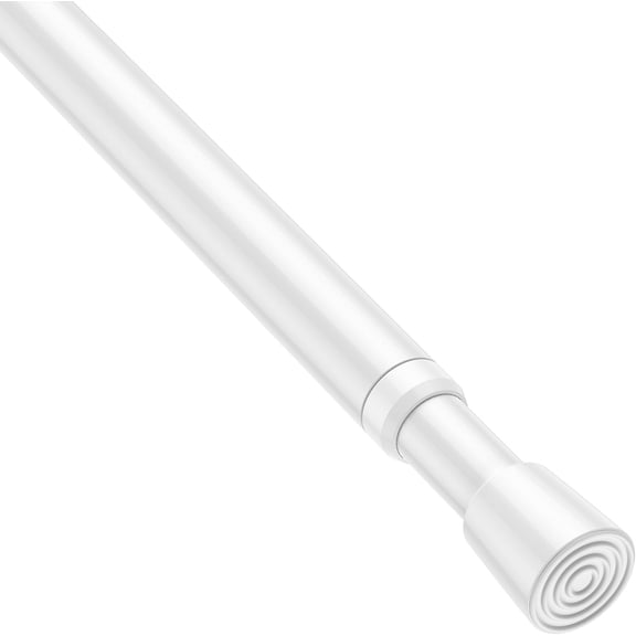 1 Pack Spring Tension Rod, Adjustable 28-45 Inch No Drill, White