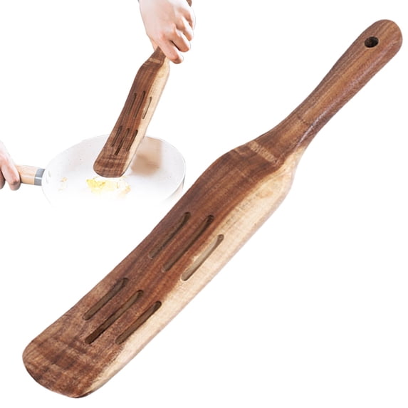 1 Pack Spurtle for Sourdough Starter, Spreading, Cooking, Mixing, Reaching Bottom of Jar, Kitchen Utensils, Spurtles Kitchen Tools Wooden Kitchen Utensils for NonStick Cookware