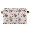 thumbnail image 1 of 1-Pack Square Closet Organizers with Handles Open Basket Bins Small Butterfly and Rose Pattern Storage Basket for Home Office, 1 of 8