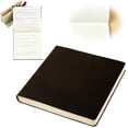 thumbnail image 1 of 1 Pack Square Small Notebooks, Blank Pages Sketchbooks Travel Journal, Hardcover Writing Notebook for Home Classroom Office, Diary Memo Sketching PU Leather, 8x8 inches, 228 Pages, Black, 1 of 5