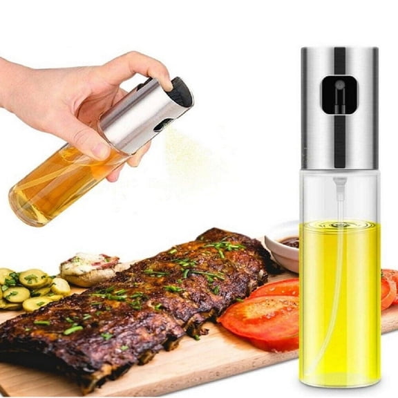 1-Pack Stainless Steel Olive Oil Sprayer for Cooking, Fine Mist Oil Spray Bottle Pump, Refillable Cooking Mister for Air Fryer Salad BBQ TIKA