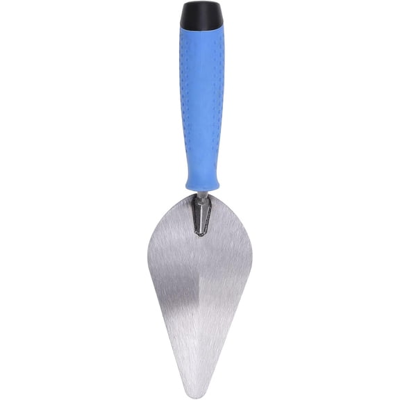 1 Pack Stainless Steel Flat Finishing Trowel and Pointing Trowel with Ergonomic Rubber Handle for Concrete Cement Plaster Drywall and Stone Applications with Mirror Polished Rust Proof