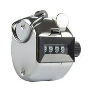 1 Pack Stainless Steel Hand Tally Counter 4 Digit Tally Counters Mechanical Palm Counter Clicker Counter Handheld Pitch Click Counter Metal Number Count for Row, People, Golf, Lap & Knitting
