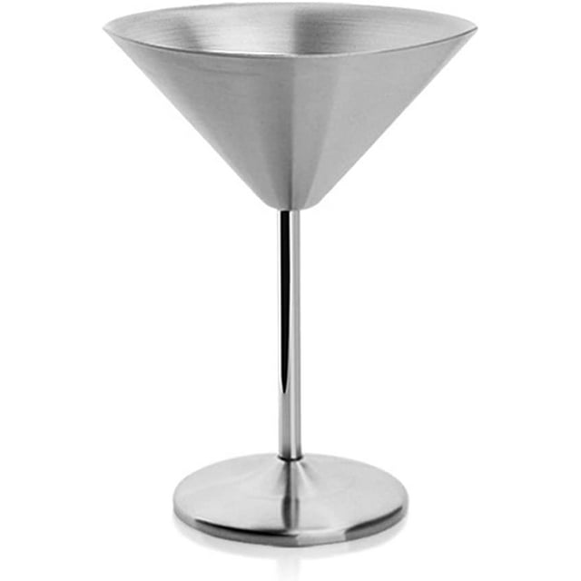 1 Pack Stainless Steel Material Cup Martini Glasses Steel Shatterproof Metal Cocktail Glasses Unbreakable Durable Unique