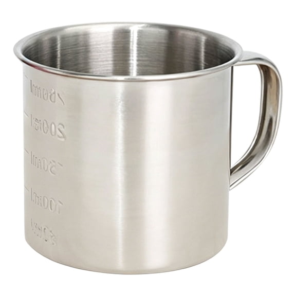 1 Pack Stainless Steel Measuring Cup, Cups with Graduated Markings, for Baking, Rice, Liquid, Silver 2