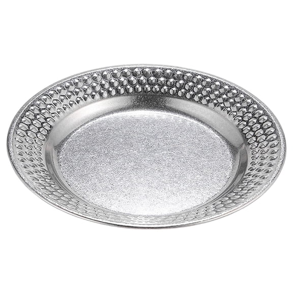1 Pack Stainless Steel Plate , 8 Inch Lightweight Unbreakable Dinner Dishes Plates , Round Camping Plates for Serving Dishes Dessert Salad, Non Toxic & Reusable, Dishwasher Safe(Matte Silver,22cm)