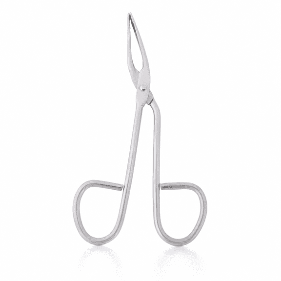 1 Pack Stainless Steel Scissors Shaped Slant Tip Eyebrow Tweezers Clip
