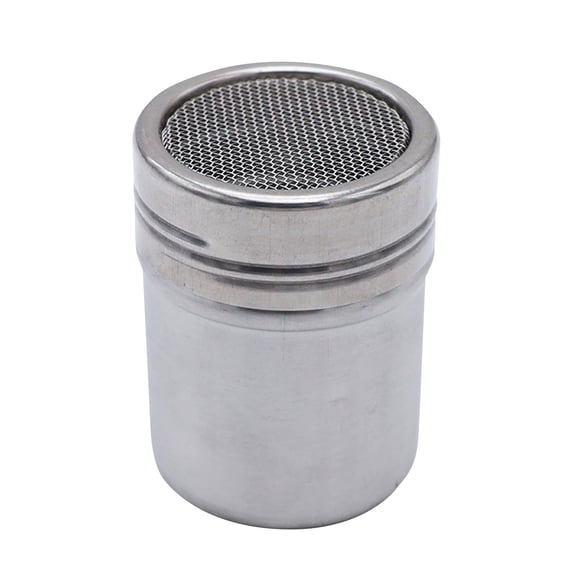 1 Pack Stainless Steel Shaker Duster Container for Powder Baking Cocoa Corn Starch with Fine Mesh