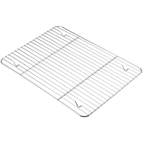 1 Pack Stainless Steel Small Cooking Rack,Kitchen Baking Rack,QZS Nonstick Wire Grill Net,Roasting Grid Frame,Oven & Dishwasher Safe,for Picnic Camping Dinning and Outdoors 15"x11"