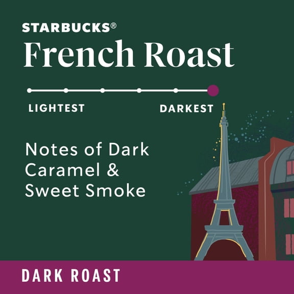 (1 Pack)-Starbucks French Dark Roast Ground Coffee 12 oz