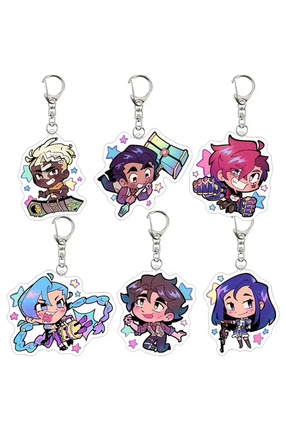 1 Pack Steampunk Battle Chibi Acrylic Keychain| Cyber Punk Fighter Keyring| Cute Magic Tech Anime Bag Charm| Neon Game Character Acrylic Charm| Cool Backpack Accessory Gift