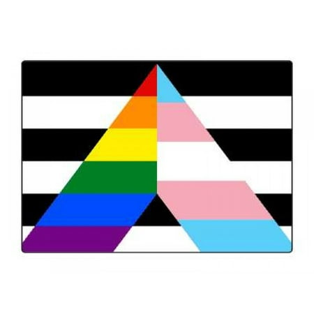 1 Pack - Straight Ally Rainbow / Transgender Pride Flag LGBTQ+ - 5x7 Inch Metal Print