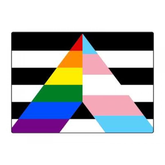 1 Pack - Straight Ally Rainbow / Transgender Pride Flag LGBTQ+ - 5x7 Inch Metal Print