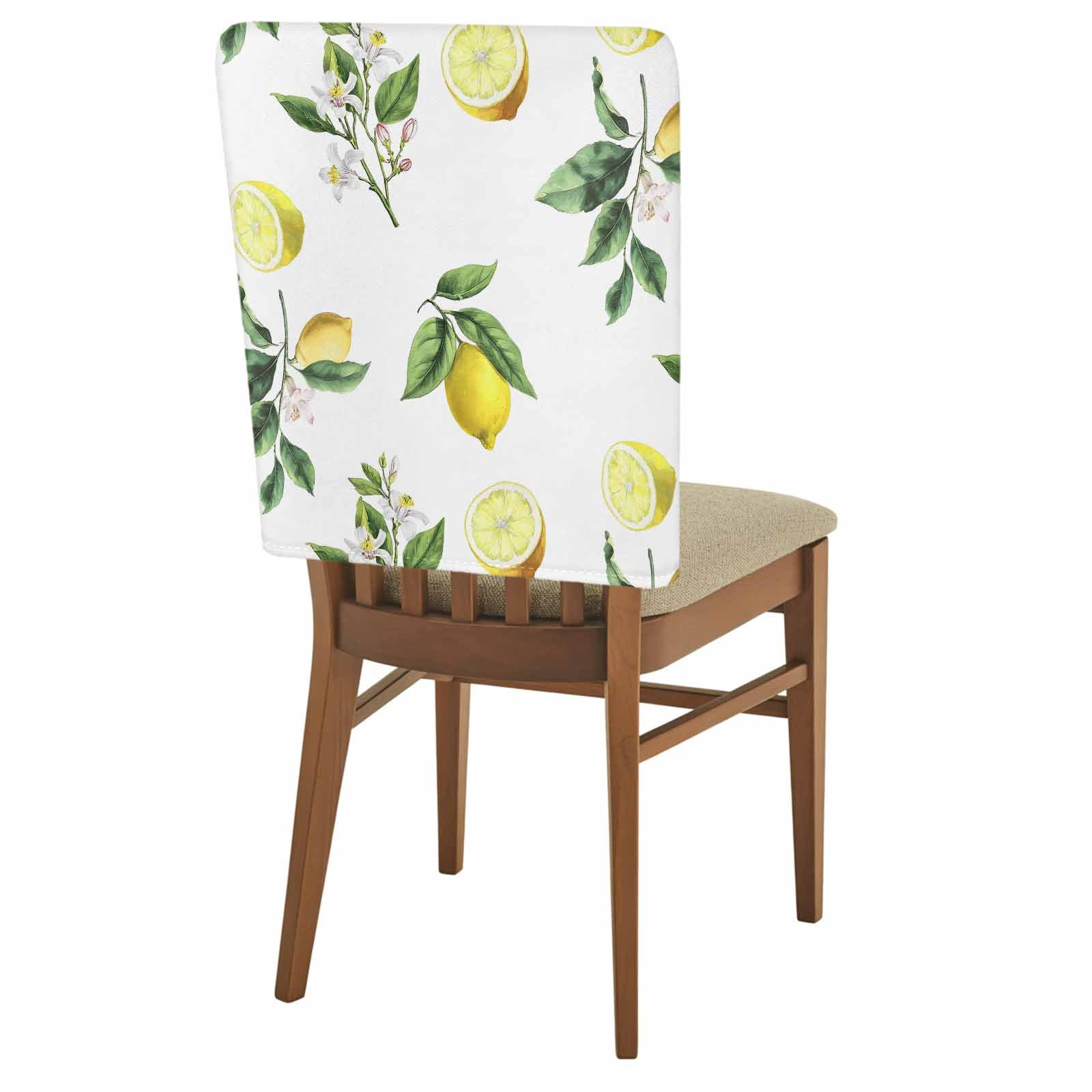 1 Pack Summer Fruit Chair Back Covers Watercolor Yellow Lemon Rustic ...
