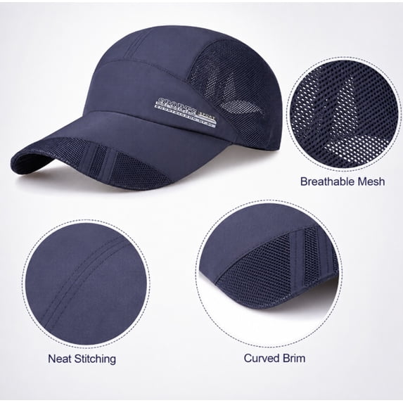 Mesh Back Baseball Cap, Adjustable Sports Hat for Golf, Running, Fishing and Outdoor Wear, TIKA
