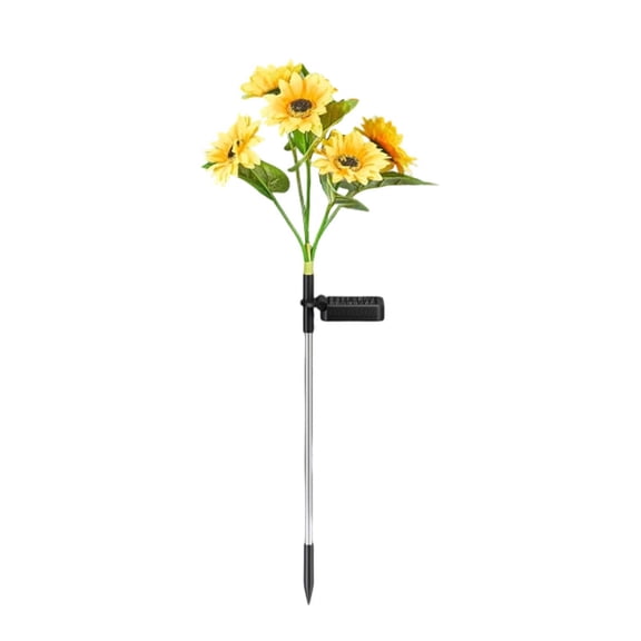 1 Pack Sunflower Solar LED Courtyard Light Wire Free Auto on off Lighting for Outdoor Garden Patio Yard Landscape Decoration