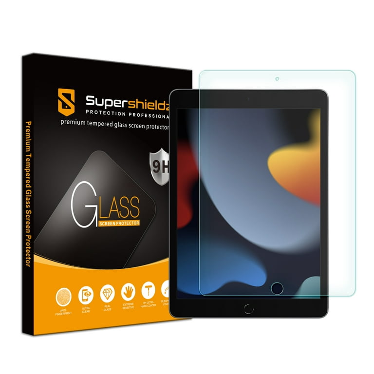 [1-pack] Supershieldz for Apple iPad 10.2 inch (2021/ 2020/ 2019, 9th/ 8th/ 7th Generation) Tempered Glass Screen Protector, Anti-Scratch, Anti