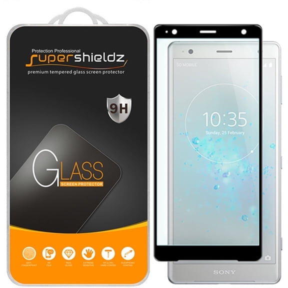 Supershieldz Designed for Sony (Xperia XZ2 Compact) Tempered Glass Screen Protector, 3D Curved Glass, Anti Scratch, Bubble Free (Black)