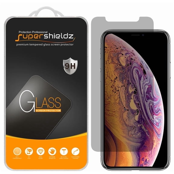 Supershieldz Designed for iPhone X / XS (5.8 inch), (Privacy) Anti Spy Tempered Glass Screen Protector, Anti Scratch, Bubble Free (1 Pack)