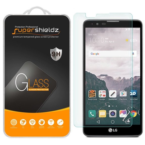 [1-Pack] Supershieldz for LG Stylo 2 Tempered Glass Screen Protector, Anti-Scratch, Anti-Fingerprint, Bubble Free
