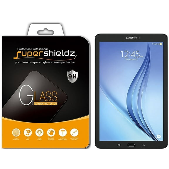 [1-Pack] Supershieldz for Samsung Galaxy Tab E 9.6 Inch / Galaxy Tab E Nook 9.6 Tempered Glass Screen Protector, Anti-Scratch, Anti-Fingerprint, Bubble Free