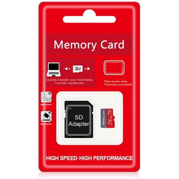 1 Pack TF Card 256GB with Adapter, High Speed Memory Card, UHS-I C10 A1 Memory TF Card for Tablet/Mobile Phone/Camera/Car Audio/Game Console (256GB)