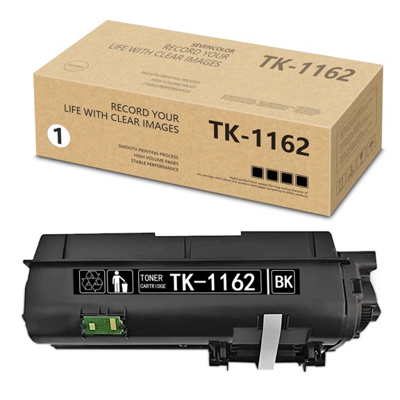 1 Pack TK-1162 1TO2RYOUSO Black Toner Cartridge Replacement for Kyocera P2040 Printer