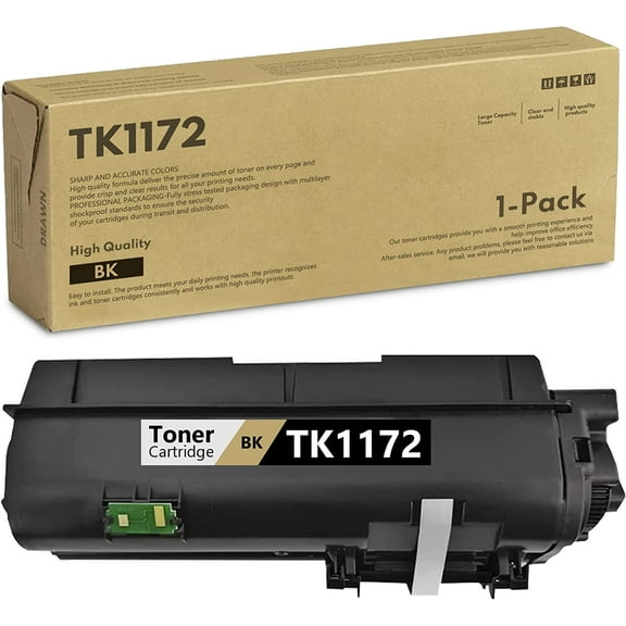 1 Pack TK-1172 Toner Cartridge Black Replacement for Kyocera M2540d Printer