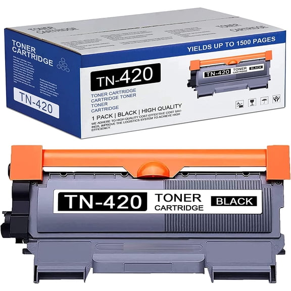 1-Pack TN420 TN-420 TN 420 Toner Cartridge Compatible Replacement for Brother DCP-7060D DCP-7065D Intellifax 2840 2940 MFC-7240 7360N Printer Toner Cartridge.