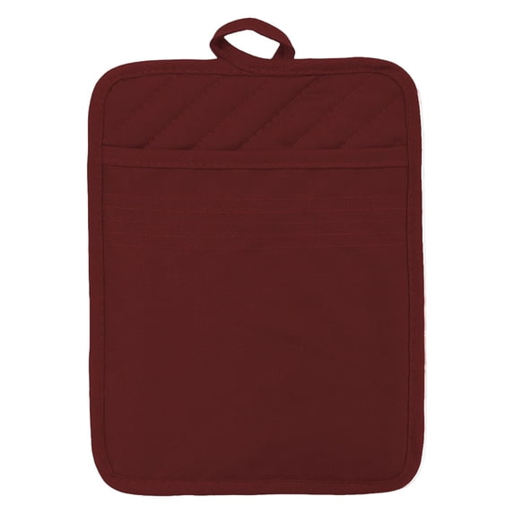 1-Pack Terry Potholders & Hot Pads, Cotton Pot Holders Heat Resistant, Durable & Machine Washable Kitchen Essentials, Large Coasters Hot Pads Pot Holders for Cooking and Baking(Red,9x7")