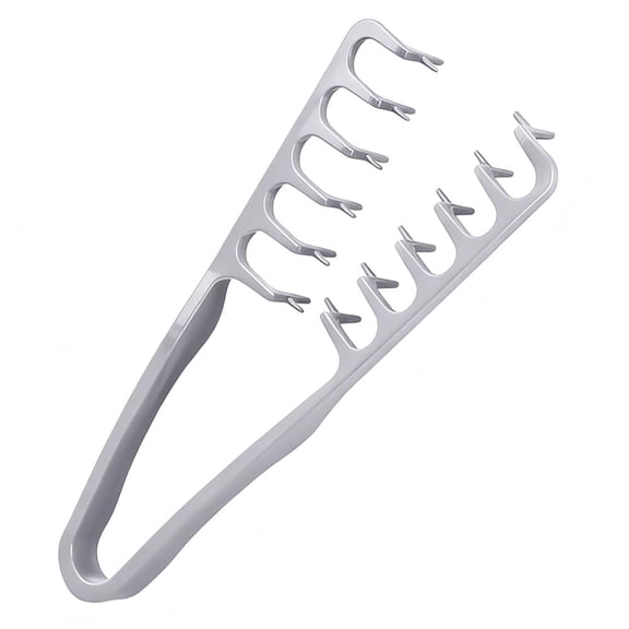 1 Pack Texture Comb for Hair Styling, 2 in 1 Volume Comb with Wide & Fine Teeth, Wide Tooth Comb Root Lifter Hair Styling Tool for Curly Thick Hair, Anti Frizz Design (Grey)
