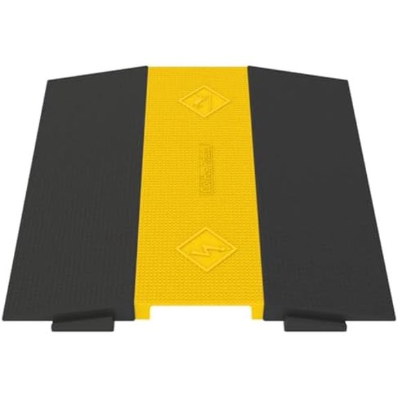 1 Pack Threshold Bridge Ramp for Wheelchairs, Cables & Hoses, Heavy Duty ADA Compliant Driveway Ramp, Large Channel Cord Cover for Doorways, Roads & Garages$$Other