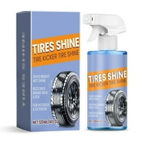 1 Pack Tire Shine Spray | High Gloss & Satin Finish | Non-Greasy, UV Protection, Long-Lasting, Quick Drying | Dressing for Black Tires, Wheels, & Rubber | 3.4oz Kit with Applicator Pad