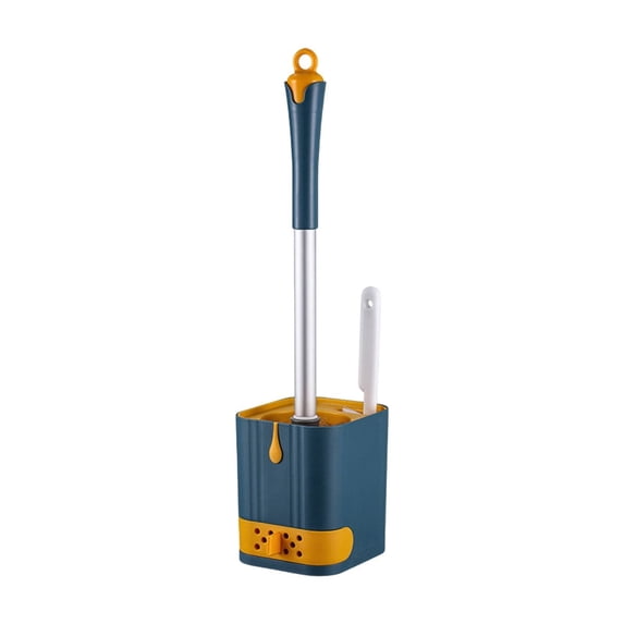 1 Pack Toilet Bowl Brush and Holder, Drawer-Type Drain Rack Toilet Brush Set with Gap Brush for Bathroom Cleaning,Drip-Proof, Deep Cleaning,Bathroom Accessories(Blue)