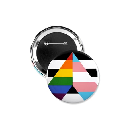 1 Pack - Trans Ally LGBTQ+ Pride Flag Pinback Button - 3 Inch