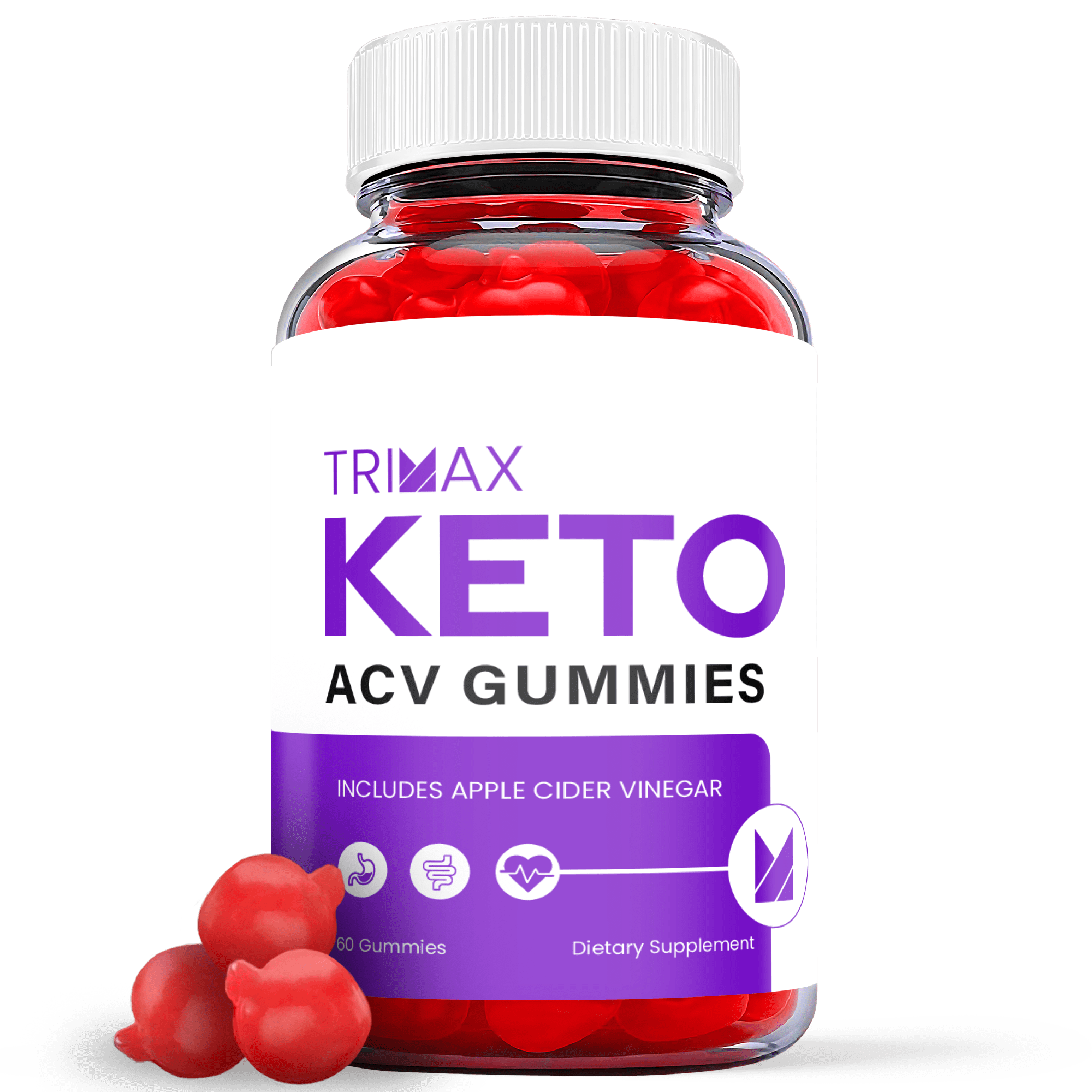 (1 Pack) Trimax Keto ACV Gummies - Supplement for Weight Loss - Energy & Focus Boosting Dietary Supplements for Weight Management & Metabolism - Fat Burn - 60 Gummies