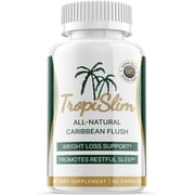 1 Pack TropiSlim - Keto Weight Loss Formula - Energy & Focus Boosting Dietary Supplements for Weight Management & Metabolism - Advanced Fat Burn Raspberry Ketones Pills - 60 Capsules