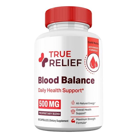 (1 Pack) True Relief Blood Balance Capsules, True Relief Supplement Blood Pills Maximum Strength All Natural, 30 Day Supply
