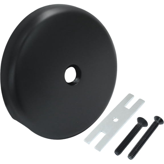 1 Pack Tub Overflow Drain Cover, Bathtub Drain Overflow Face Plate Trim Kit Conversion Kit, Easy to Install Matte Black for Standard Bath Tub Drains
